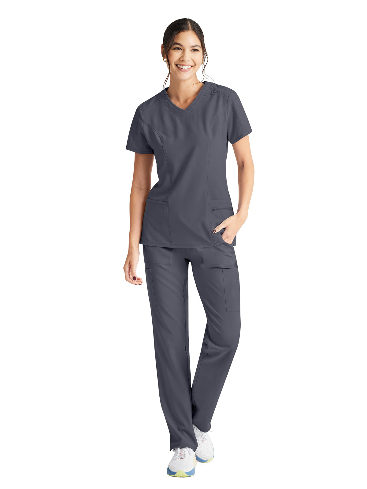 Women's 4-Pocket V-Neck Top