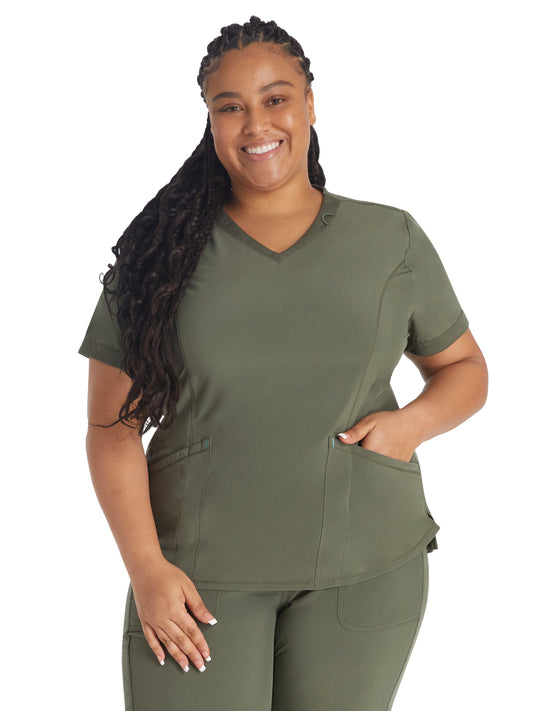 Women's 3-Pocket V-Neck Scrub Top