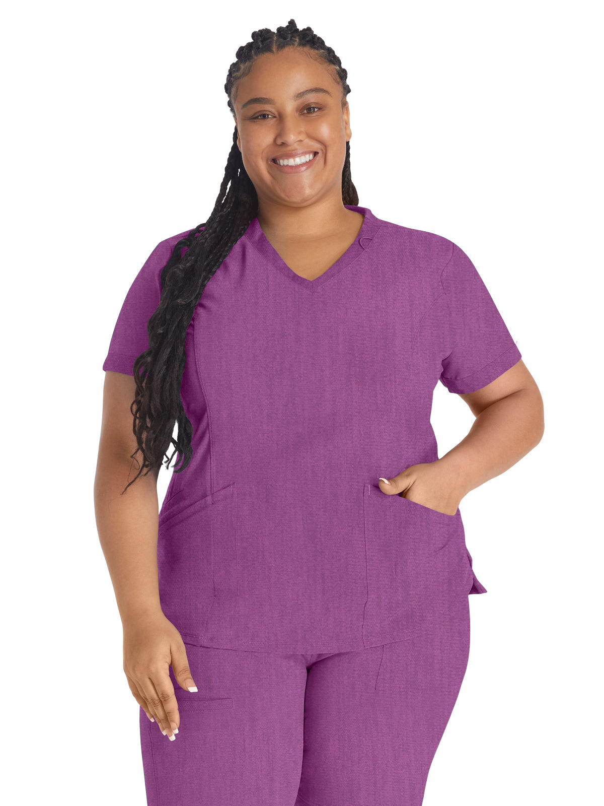 Women's 3-Pocket V-Neck Scrub Top