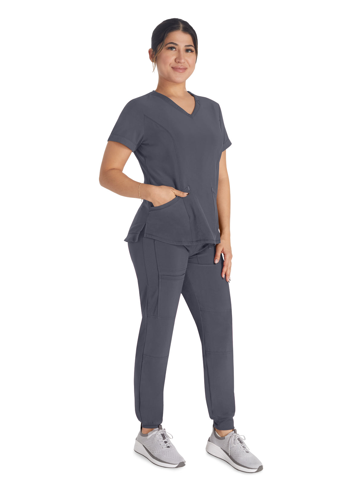 Women's 3-Pocket V-Neck Scrub Top