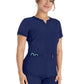 Women's 3-Pocket Henley Scrub Top