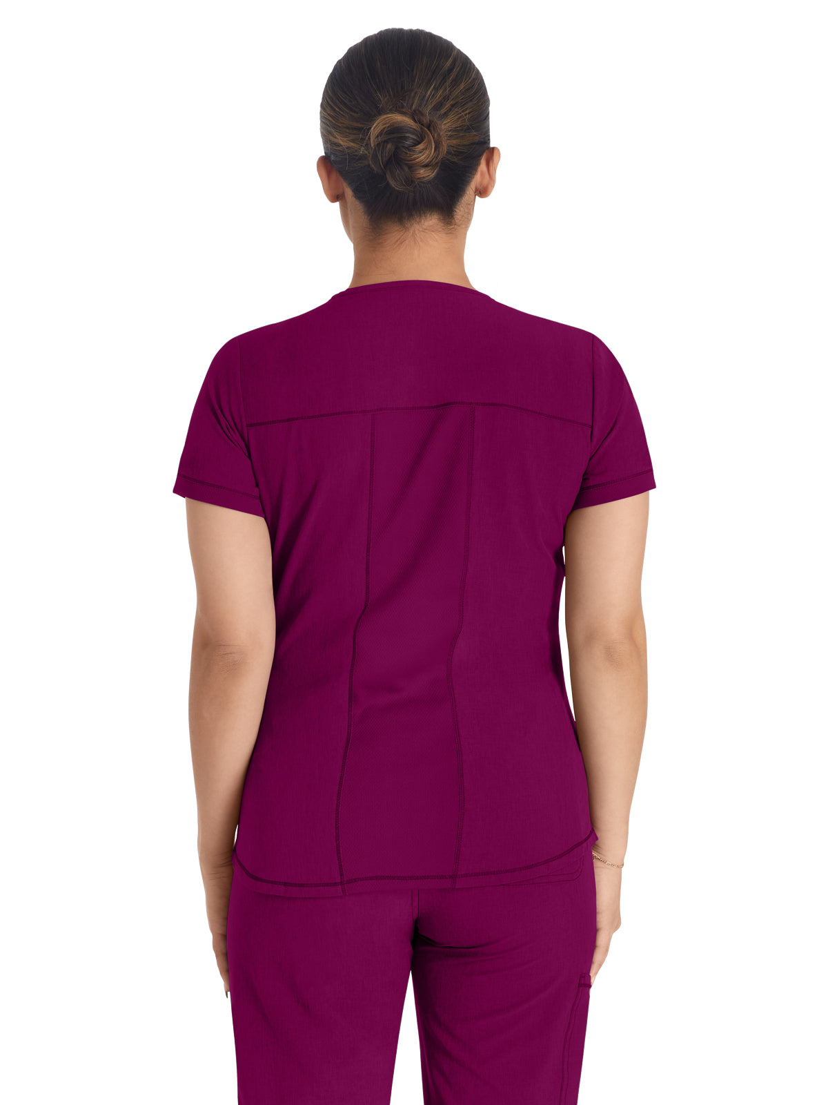 Women's 3-Pocket Henley Scrub Top