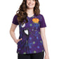 Women's V-Neck Two Pocket Print Scrub Top