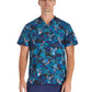 Men's 1-Pocket V-Neck Print Scrub Top