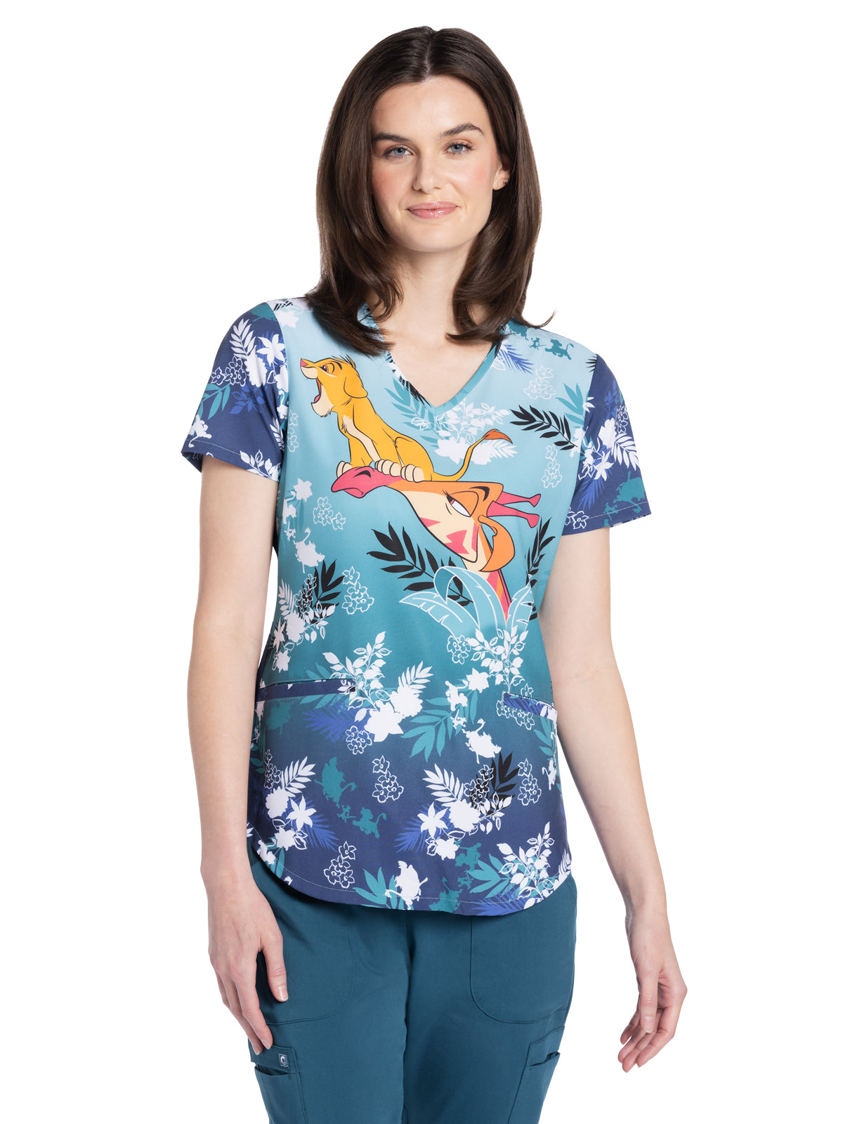 Women's V-Neck Print Top