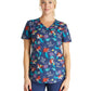 Women's V-Neck Print Top