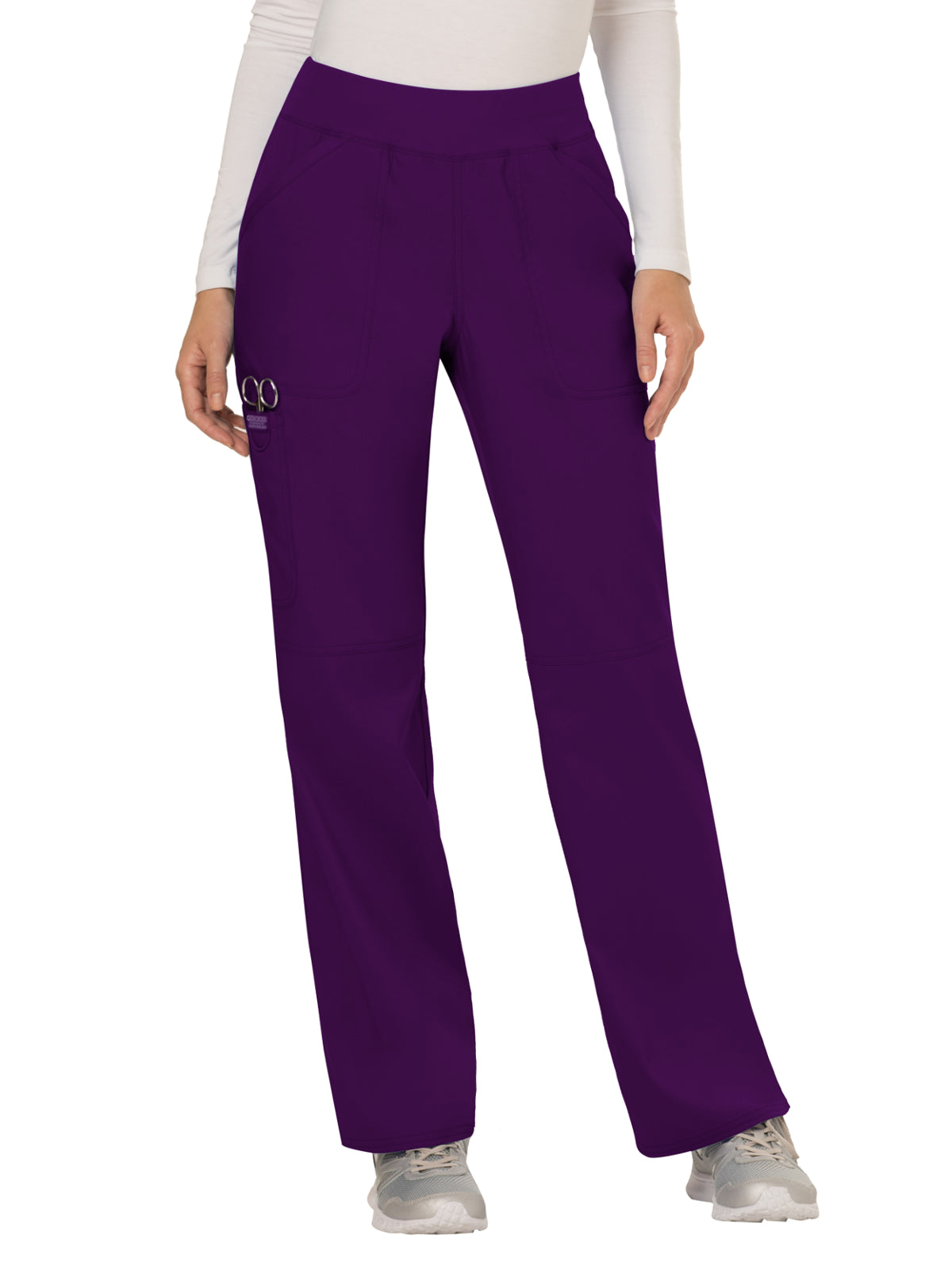 Women's 4-Pocket Mid Rise Straight Leg Pull-on Pant