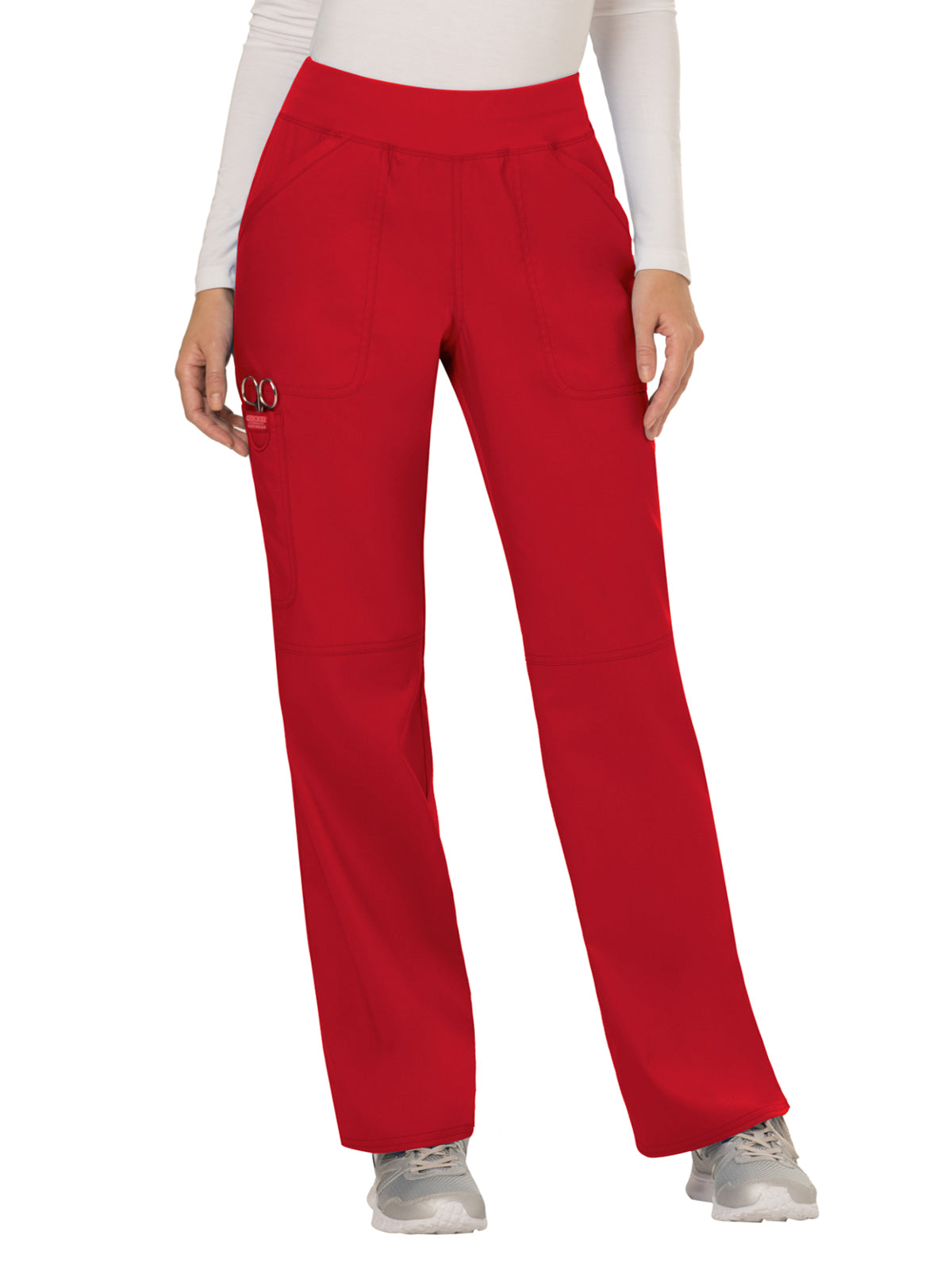 Women's 4-Pocket Mid Rise Straight Leg Pull-on Pant