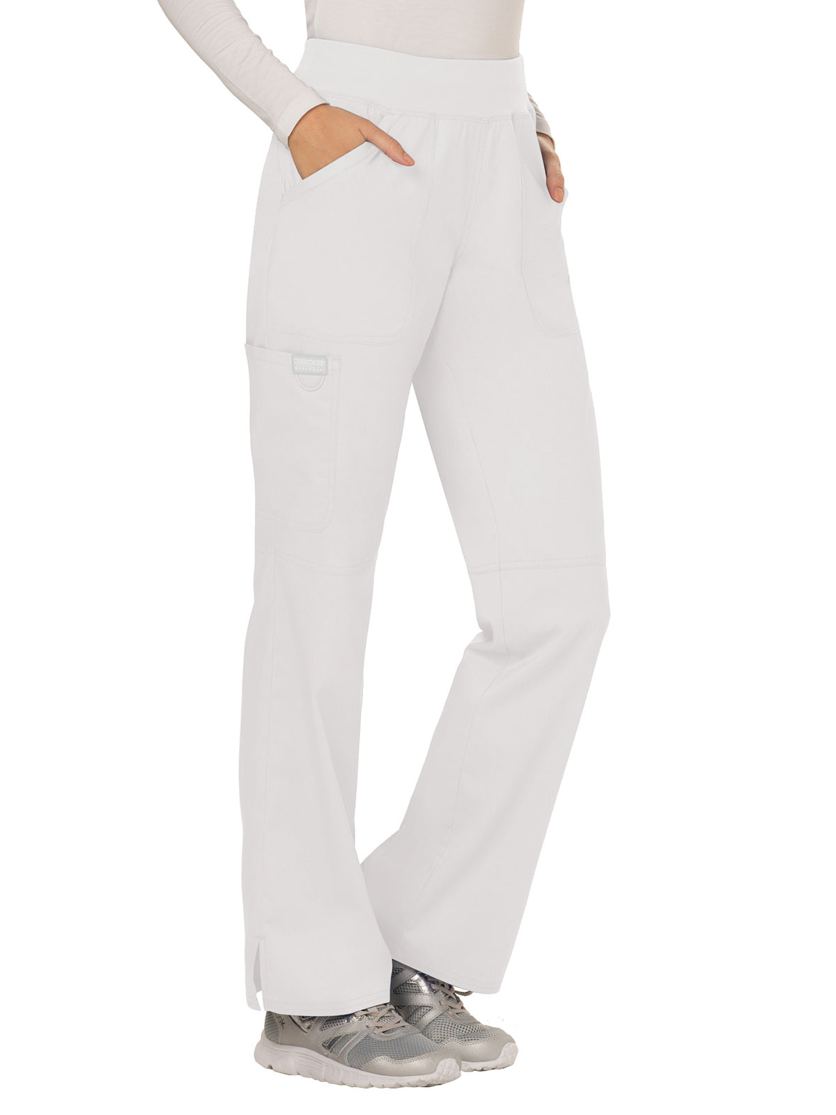 Women's 4-Pocket Mid Rise Straight Leg Pull-on Scrub Pant