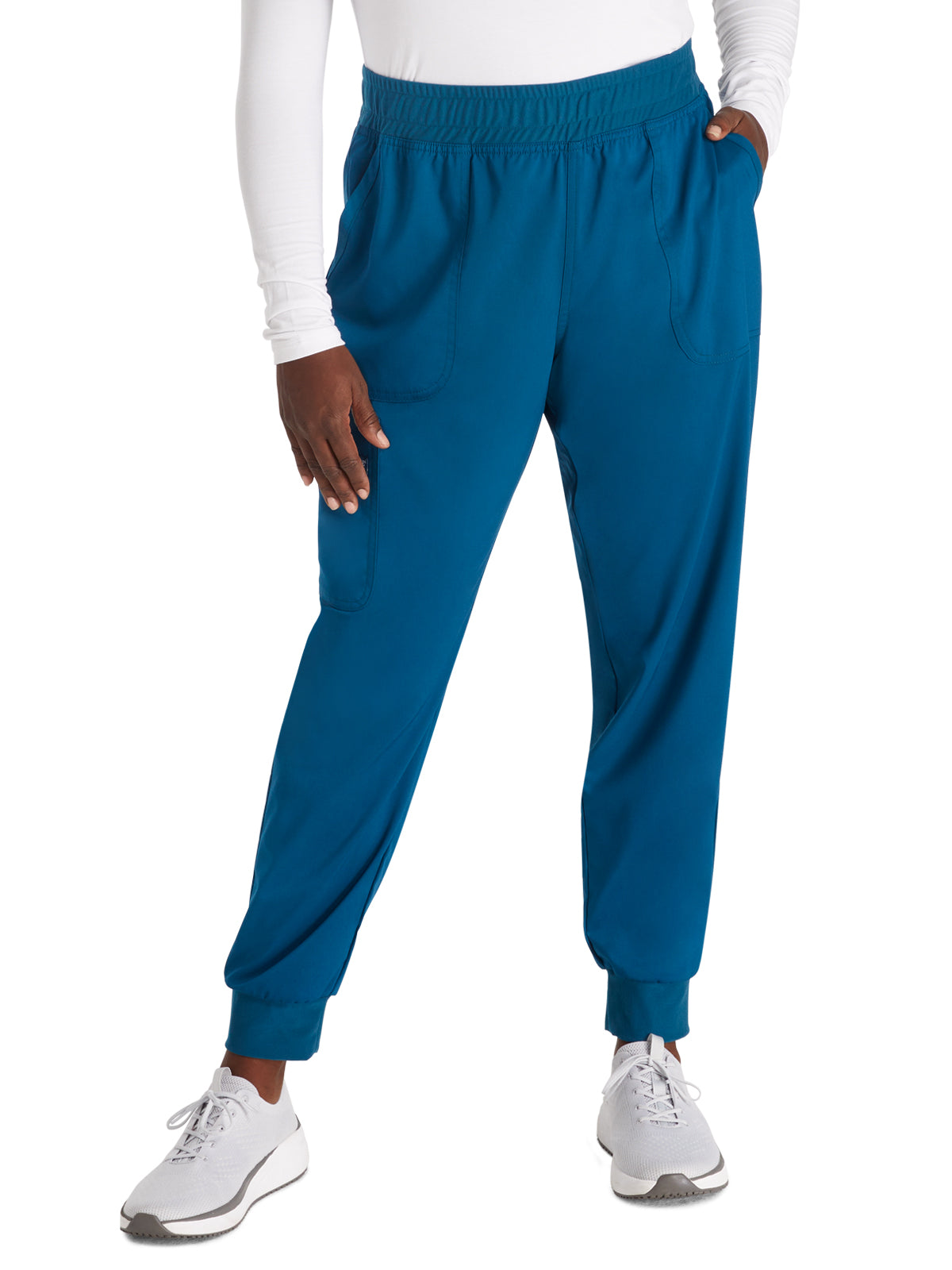 Women's 5-Pocket Mid Rise Jogger Scrub Pant