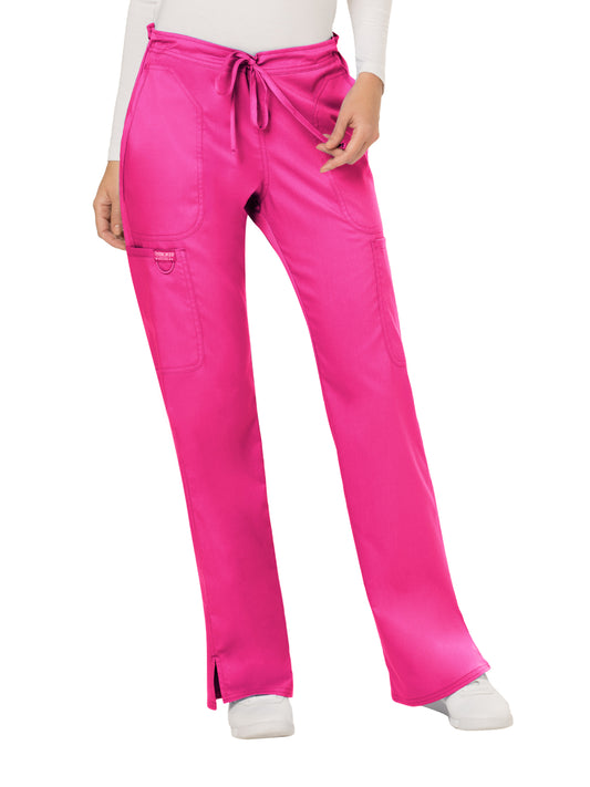 Women's 5-Pocket Mid Rise Drawstring Pant