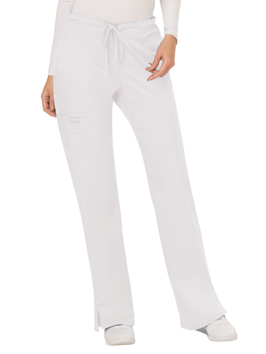 Women's 5-Pocket Mid Rise Drawstring Pant