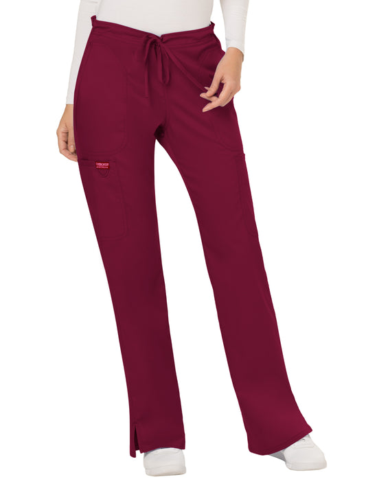 Women's 5-Pocket Mid Rise Drawstring Scrub Pant