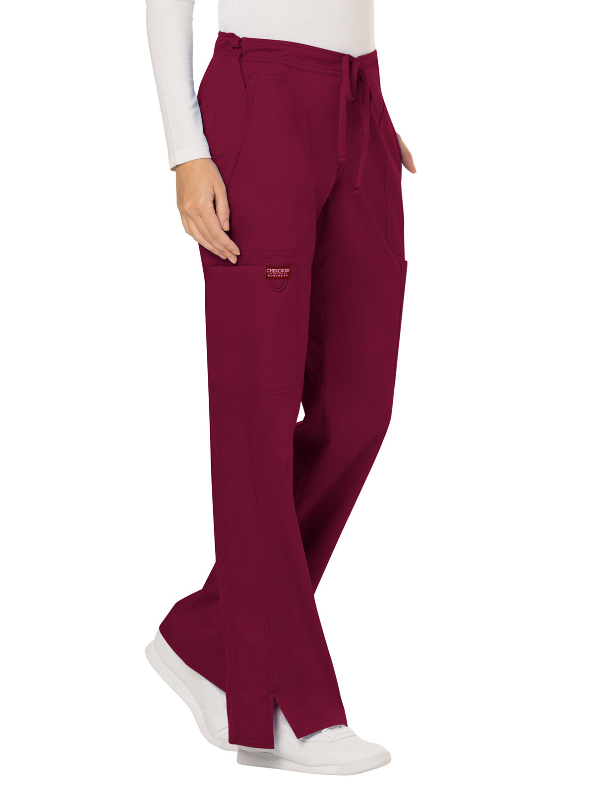 Women's 5-Pocket Mid Rise Drawstring Scrub Pant