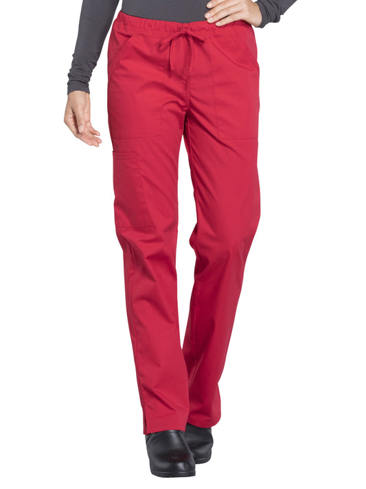 Women's Mid Rise Straight Leg Drawstring Pant