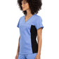 Women's 1-Pocket V-Neck Knit Panel Scrub Top