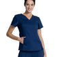 Women's 1-Pocket V-Neck Knit Panel Scrub Top