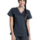 Women's 1-Pocket V-Neck Knit Panel Scrub Top