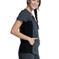 Women's 1-Pocket V-Neck Knit Panel Scrub Top