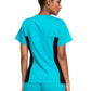 Women's 1-Pocket V-Neck Knit Panel Scrub Top