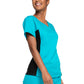 Women's 1-Pocket V-Neck Knit Panel Scrub Top