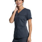 Women's 2-Pocket Knit Panel V-Neck Scrub Top