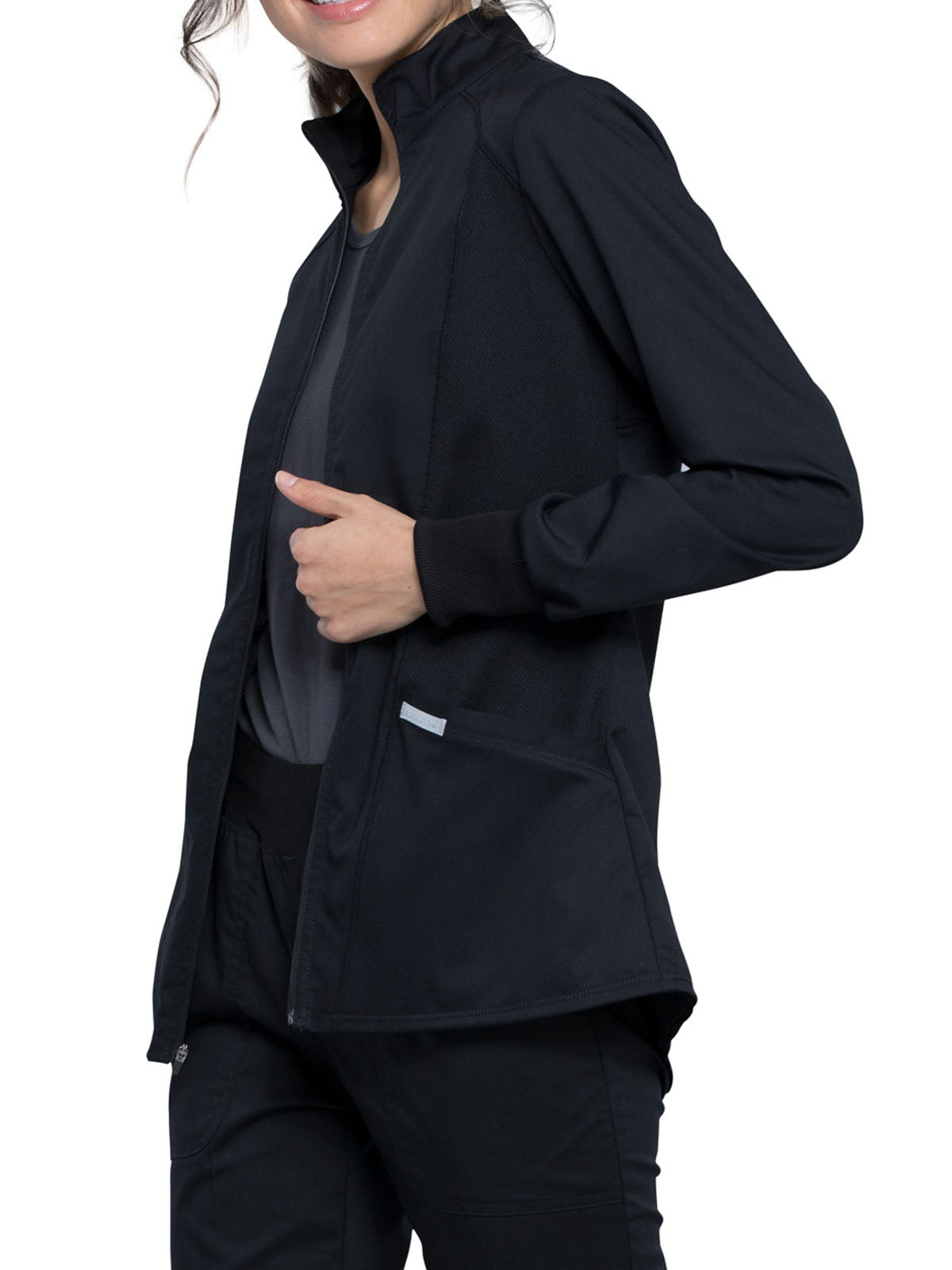 Women's 2-Pocket Zip Front Scrub Jacket