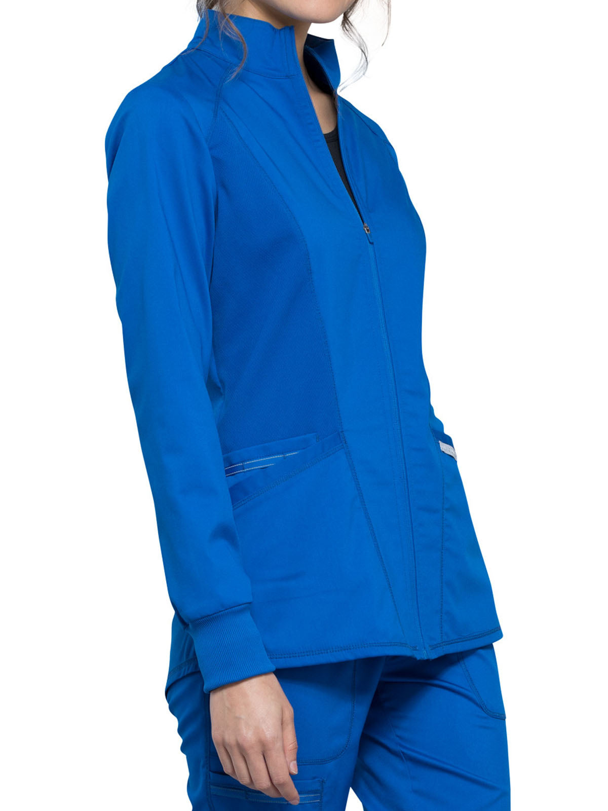 Women's 2-Pocket Zip Front Scrub Jacket