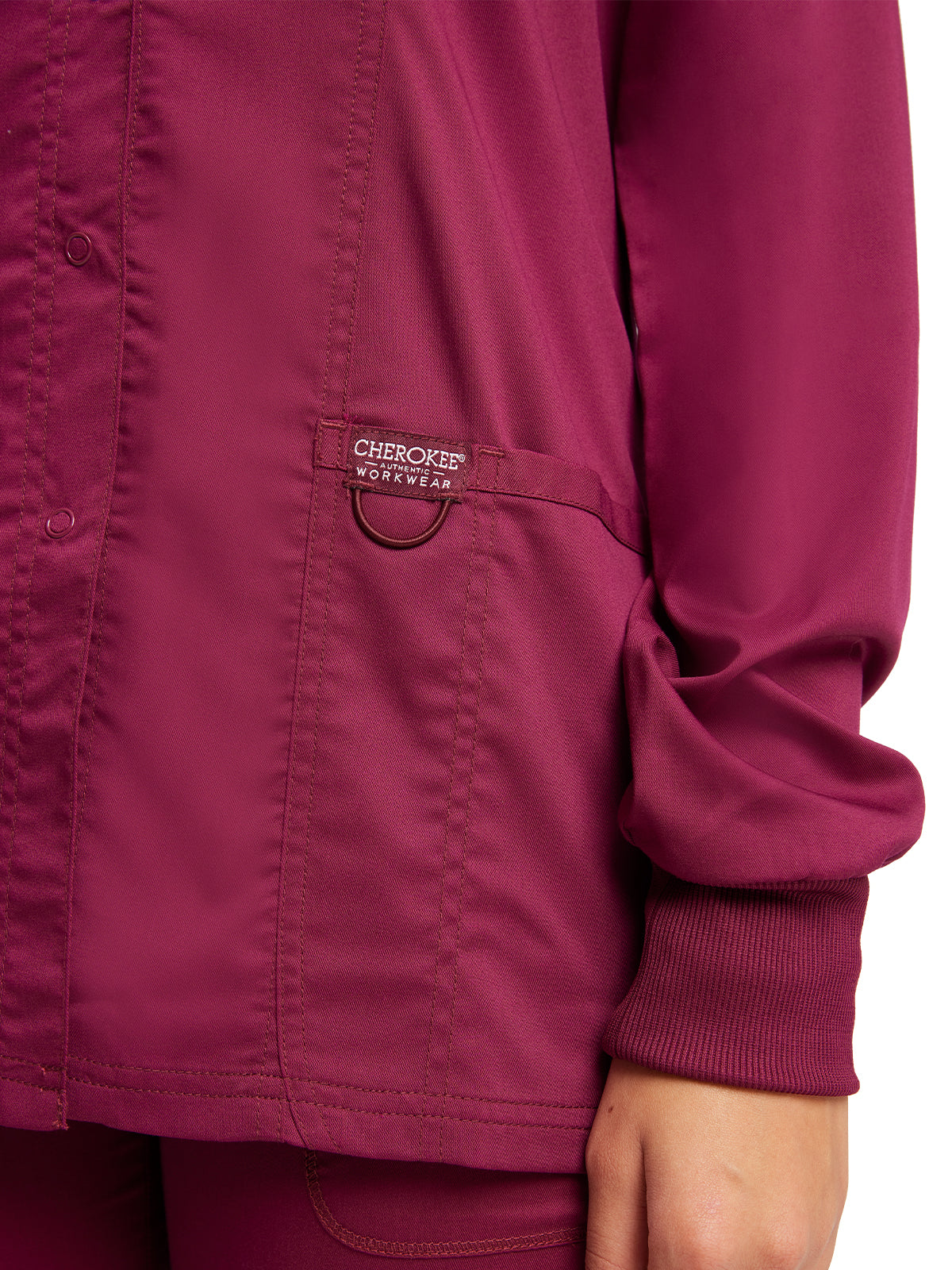 Women's 3-Pocket Snap Front Scrub Jacket