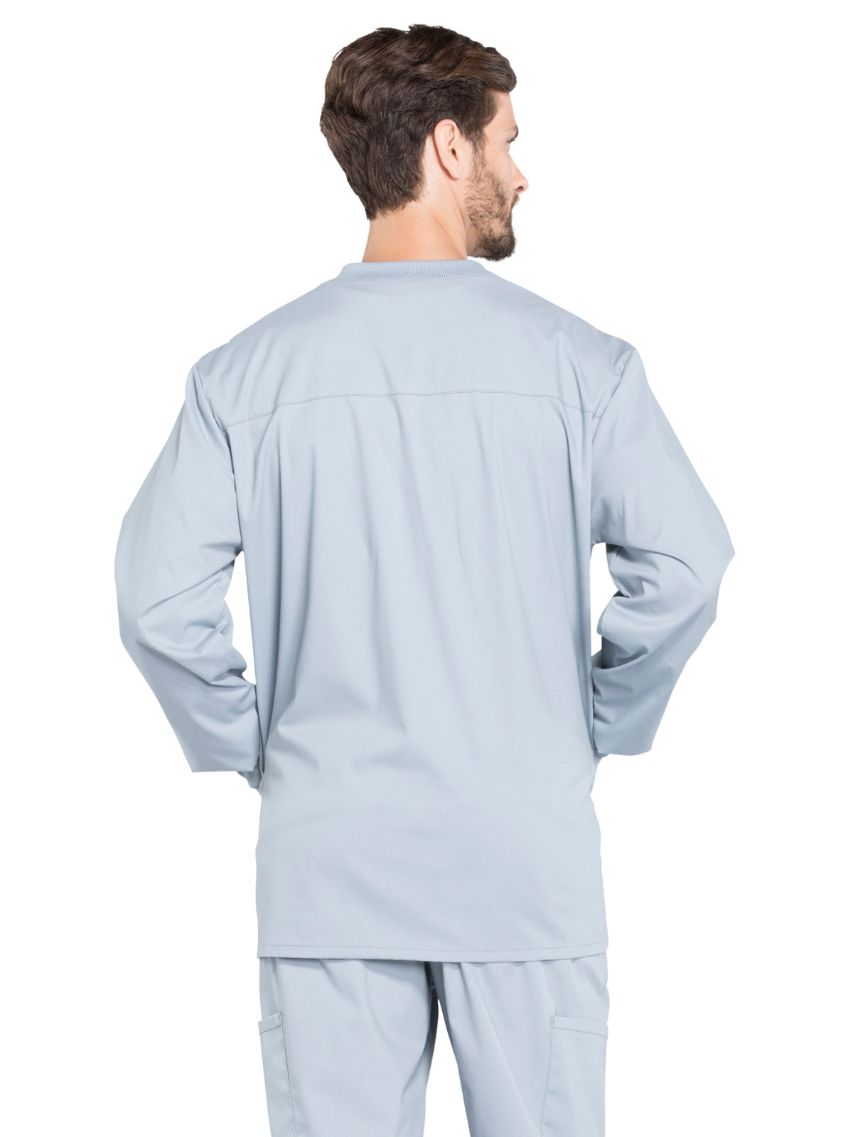 Men's 2-Pocket Snap Front Scrub Jacket