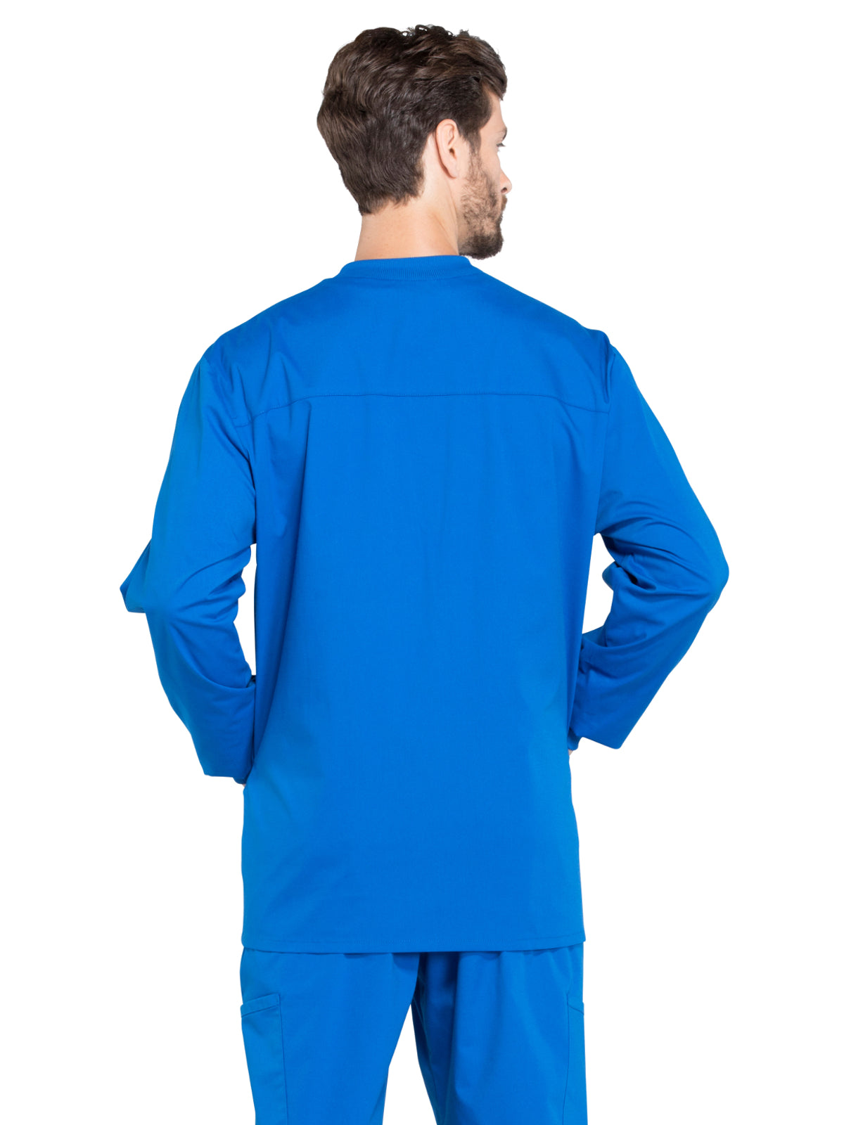 Men's 2-Pocket Snap Front Scrub Jacket