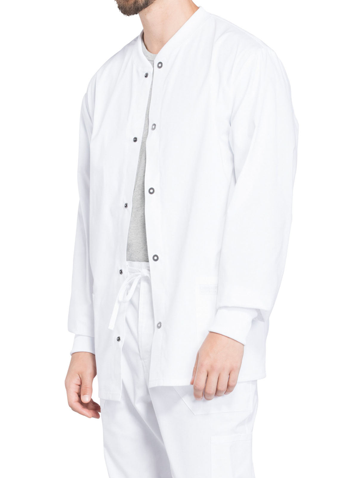 Men's 2-Pocket Snap Front Scrub Jacket