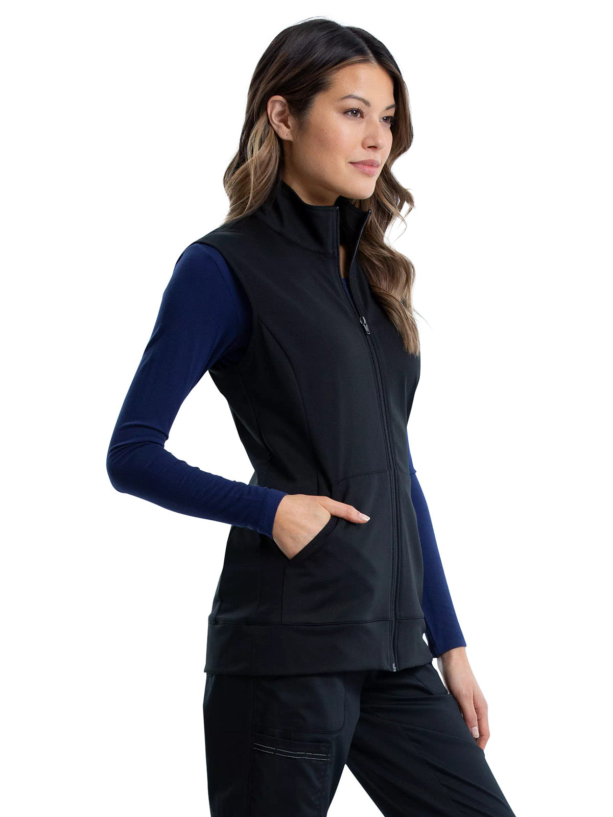 Women's 3-Pocket Zip Front Knit Vest