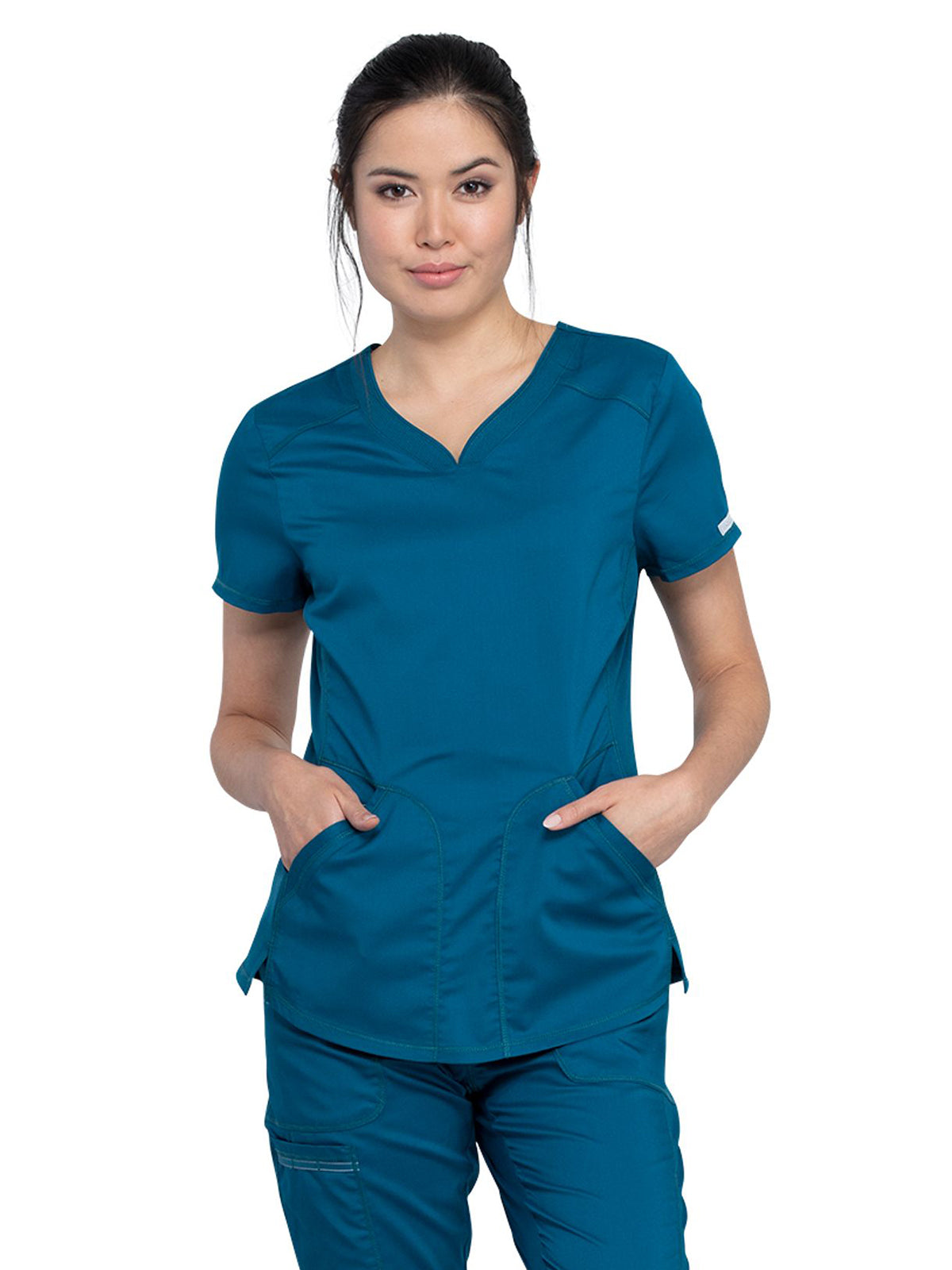 Women's 2-Pocket V-Neck Scrub Top