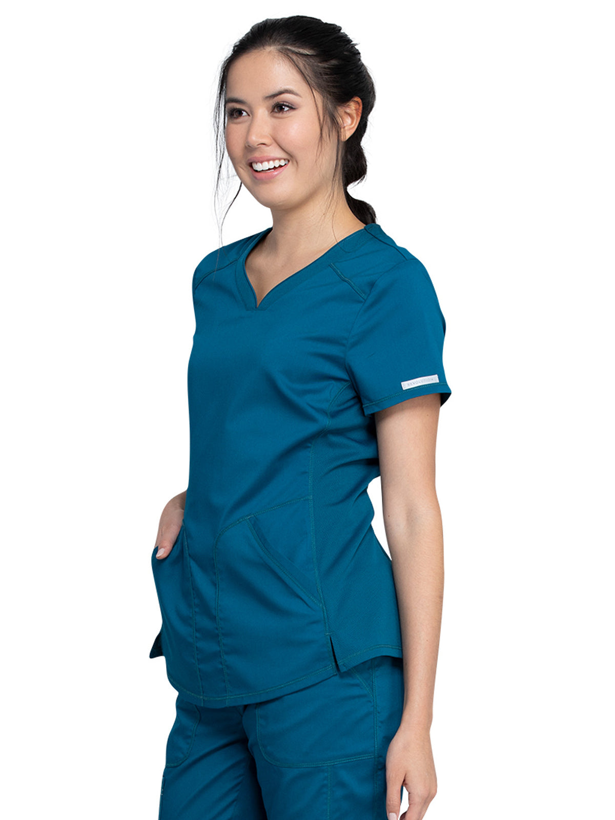 Women's 2-Pocket V-Neck Scrub Top