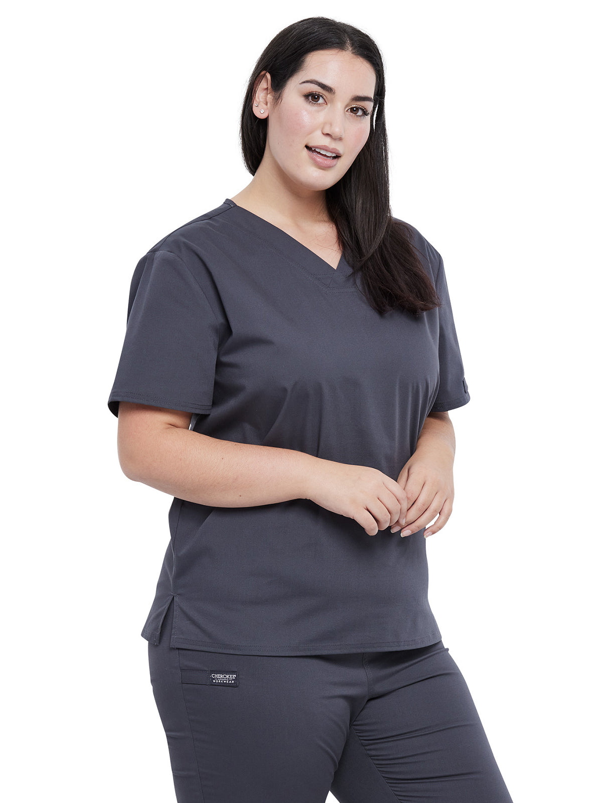 Unisex Pocketless Tuckable V-Neck Top