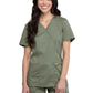 Women's 2-Pocket Mock Wrap Scrub Top