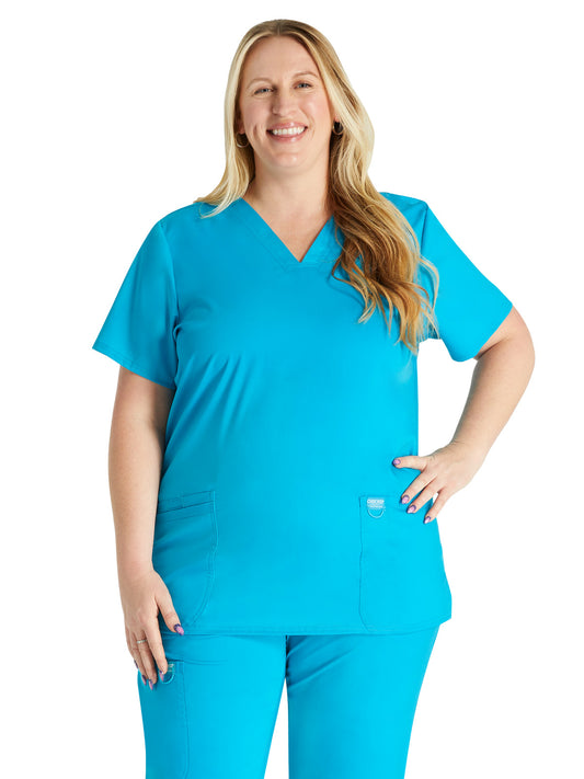 Women's 3-Pocket V-Neck Scrub Top