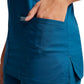 Women's 3-Pocket V-Neck Top - WW620 - Caribbean Blue