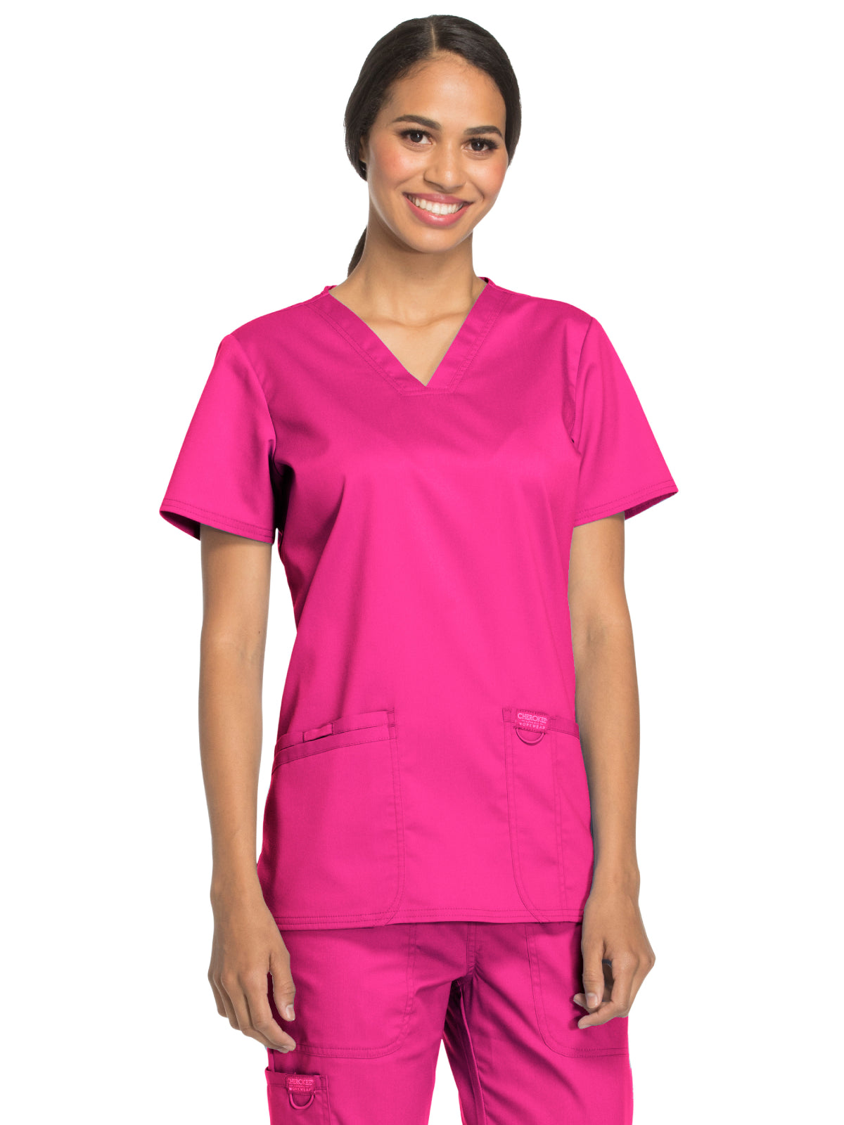 Women's 3-Pocket V-Neck Scrub Top