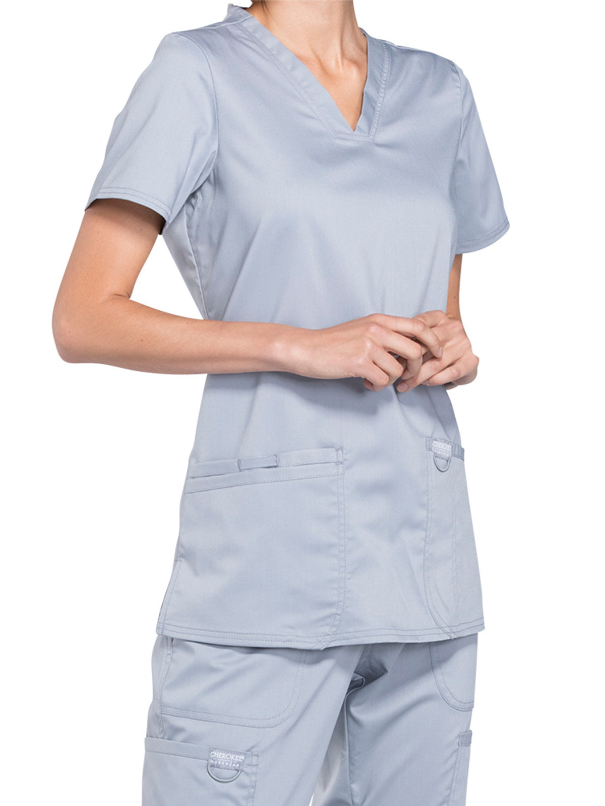 Women's 3-Pocket V-Neck Scrub Top