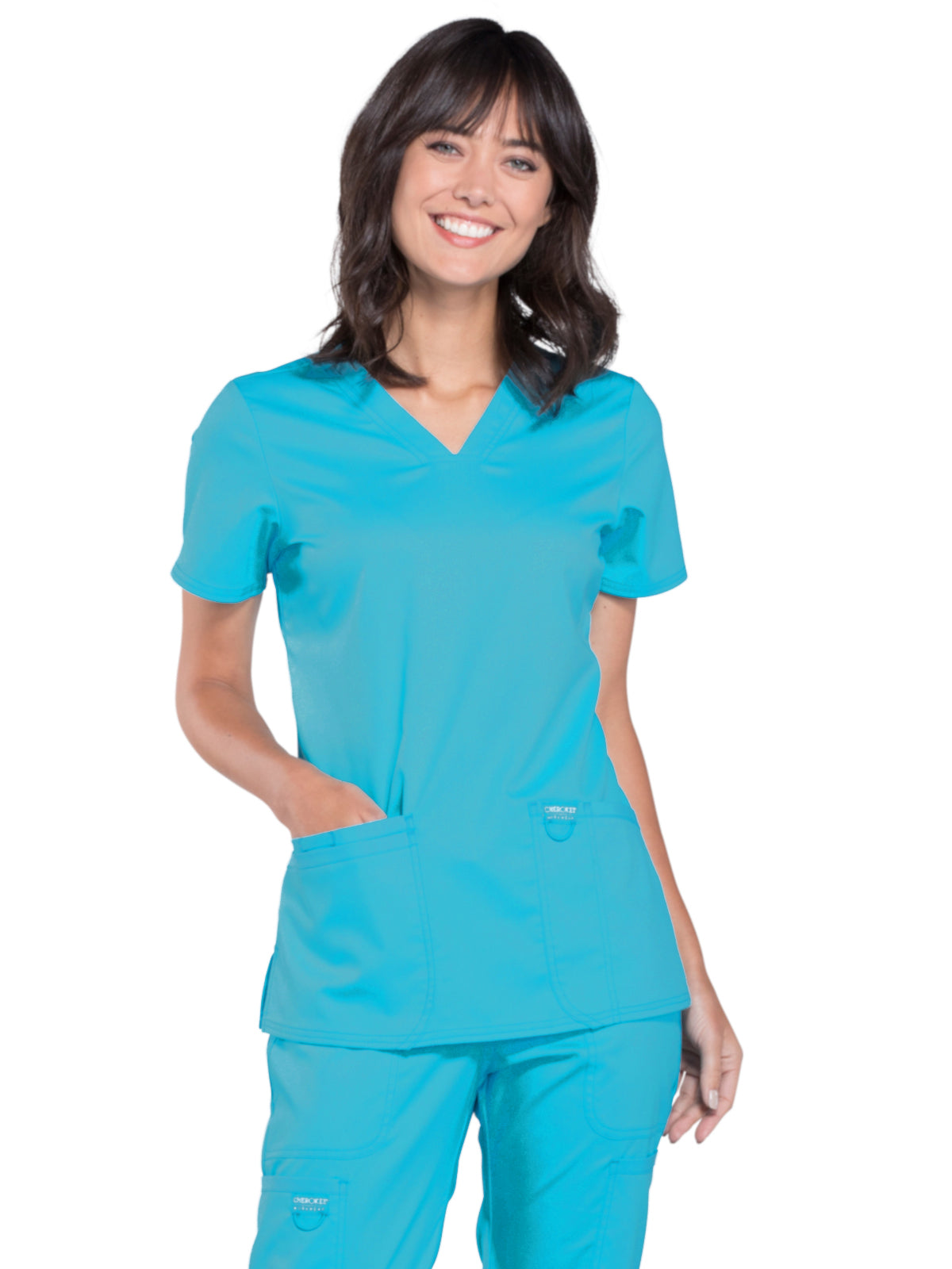 Women's 3-Pocket V-Neck Scrub Top