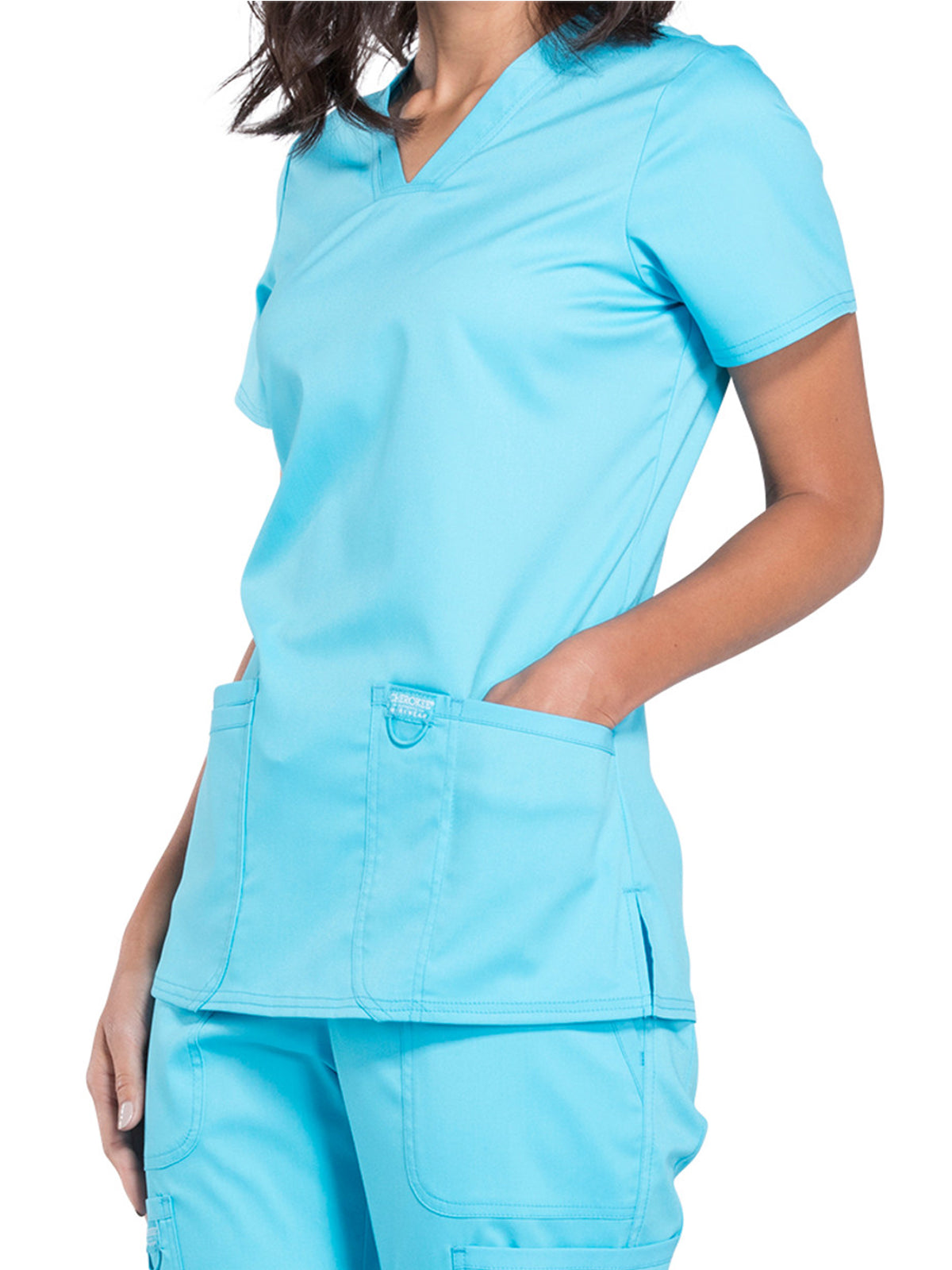 Women's 3-Pocket V-Neck Scrub Top