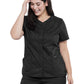 Women's 4-Pocket Snap Front V-Neck Scrub Top