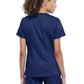 Women's 4-Pocket Snap Front V-Neck Scrub Top