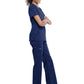 Women's 4-Pocket Snap Front V-Neck Scrub Top