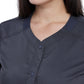 Women's 4-Pocket Snap Front V-Neck Scrub Top