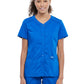 Women's 4-Pocket Snap Front V-Neck Scrub Top