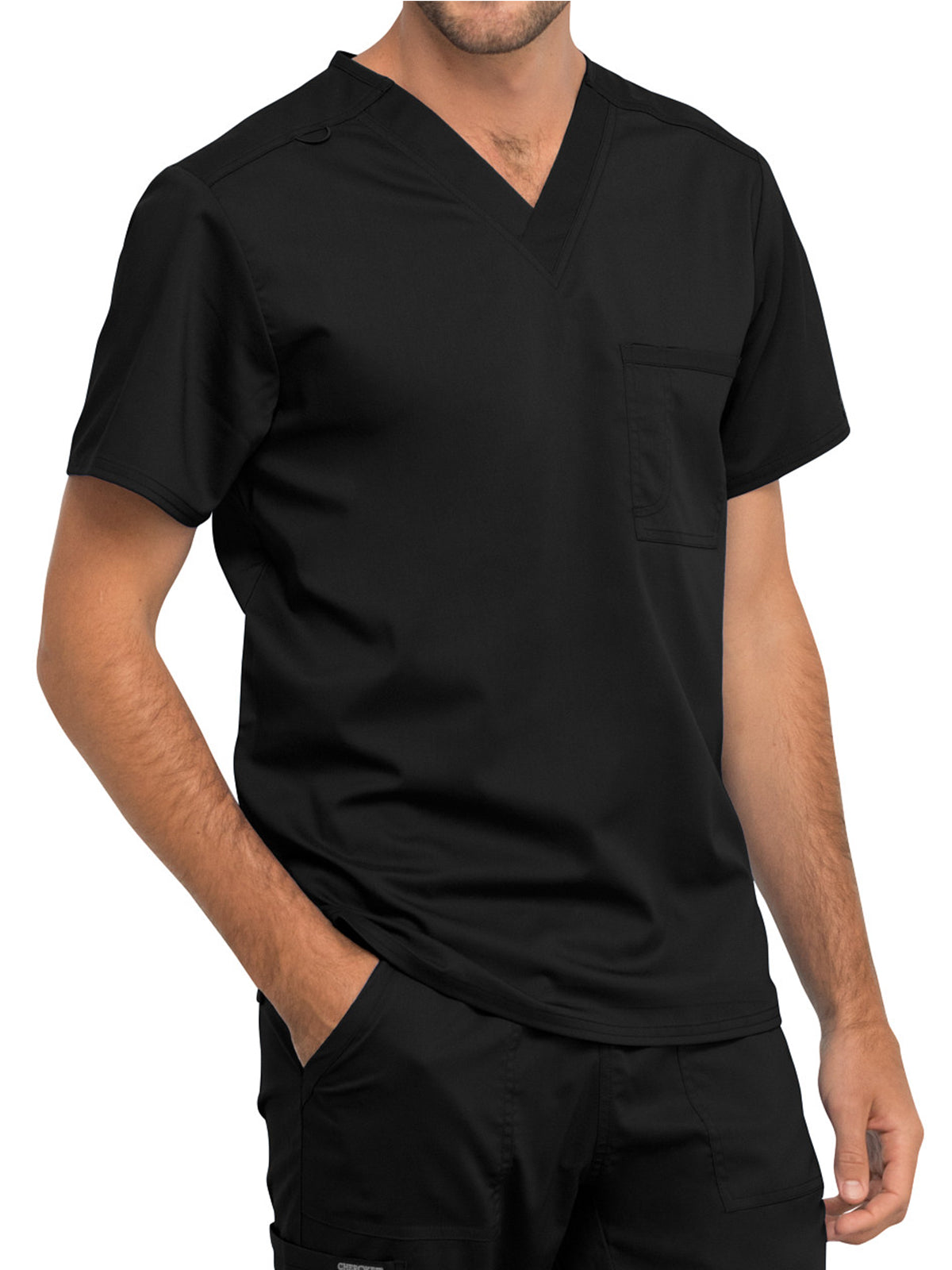 Unisex 1-Pocket Tuckable V-Neck Scrub Top