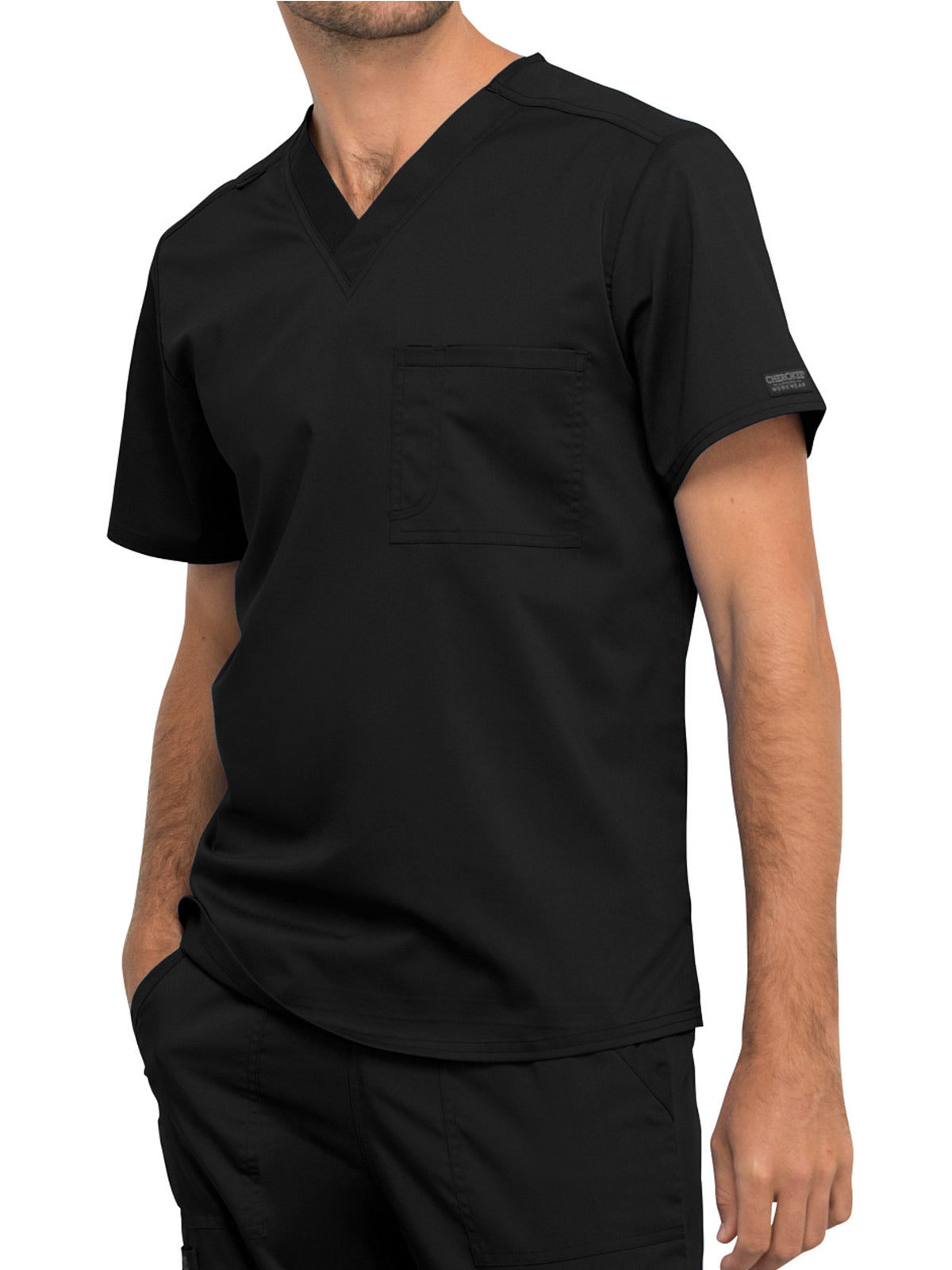 Unisex 1-Pocket Tuckable V-Neck Scrub Top